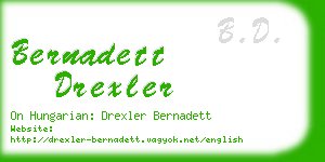 bernadett drexler business card
